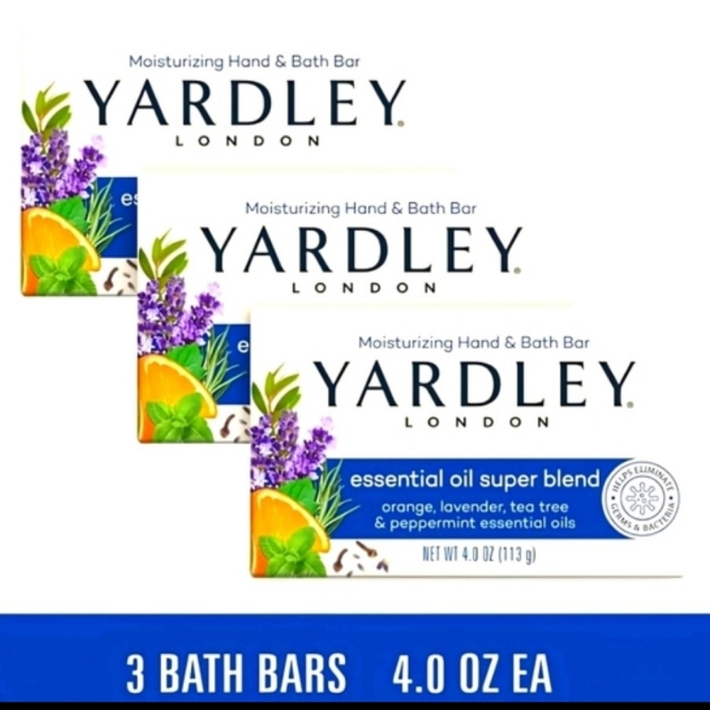 3 Bars of yardley of London Essential Oils Soap Super Blend Sensitive Skin Aroma - Picture 10 of 10